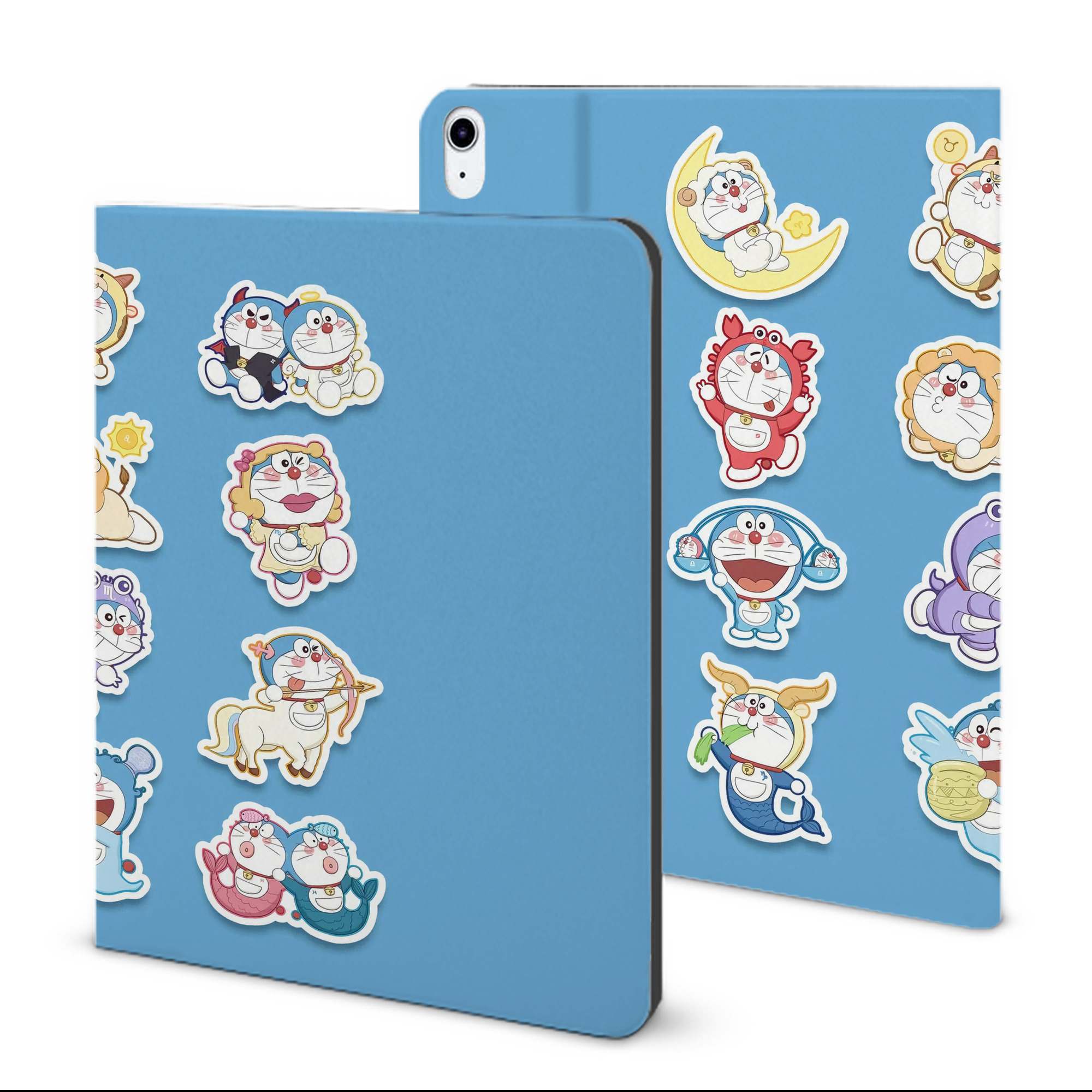 （画像用） ドラえもん Doraemon IPad ケース ブック型 PUレザー TPU 耐衝撃 軽量 薄型 ペン収納なし 全面保護 IPad 各モデル対応